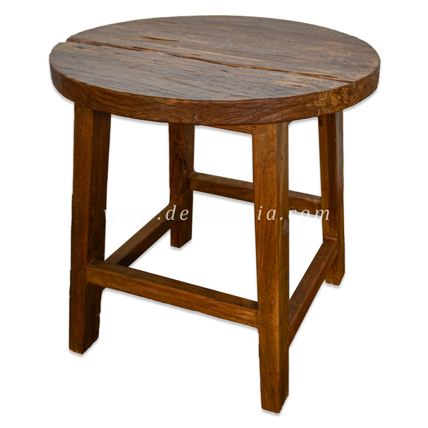 Antique Round Rustic Stool – Wooden Stools for Home Furniture