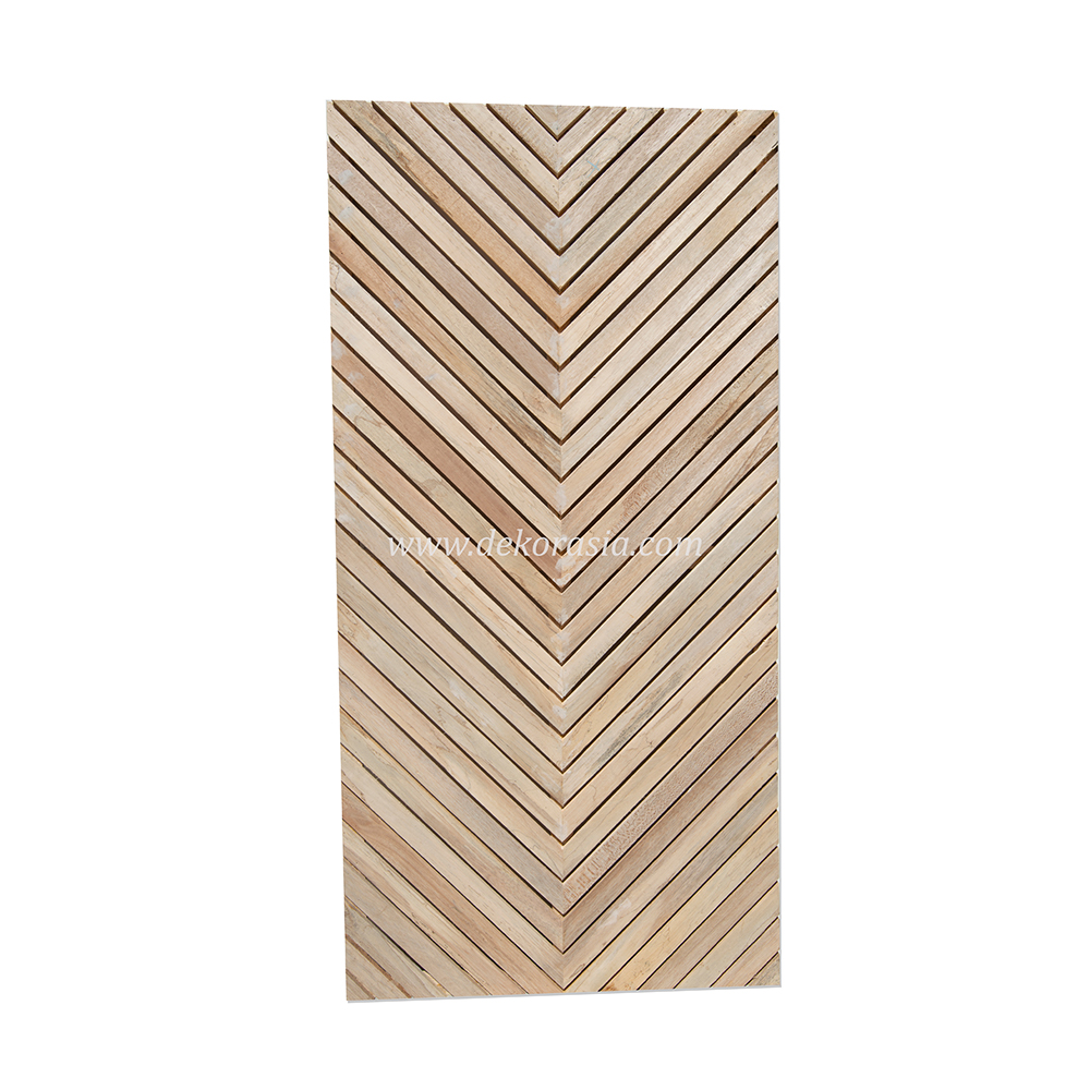 Natural Wood Screen, Wood Panels Variation Pattern – V Pattern Design Wood Fence