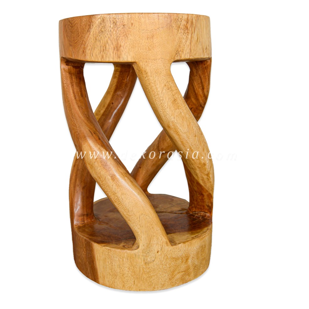 Round Twist Stool – Wooden Stools for Home Furniture