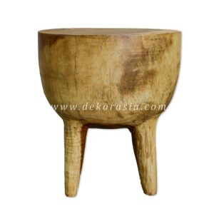 Wood Stool With 4 Legs