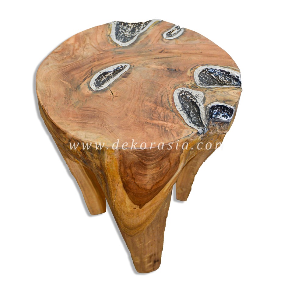 Wood and Aluminium Stool – Wooden Stools for Home Furniture