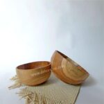 Teak Round Wood Bowl Size Dia 6.8 inches, Dinnerware Set Dishes & Wooden Bowls