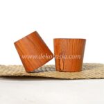 Wooden Glass Natural, Teak Wooden Shot Glass Mini 2 Inches, Glass Drink